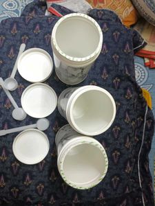 3 Kitchen Containers With Spoon
