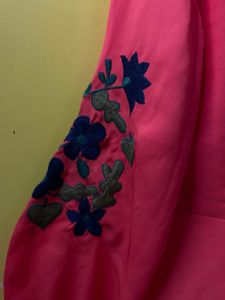 Peplum Tunic Top with Placement Embroidery