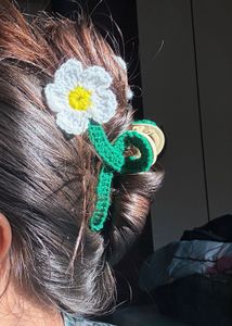 Crochet Flower Hair Clips - Set of 3