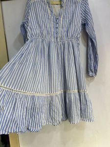 Blue And White Striped Shirt Dress