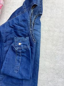 Denim Shirt with Embellishments