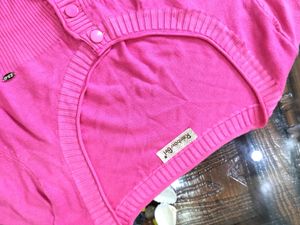 Pink Crop Full Sleeves Shrug