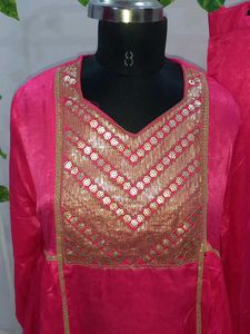 Heavy golden Sequins suit set