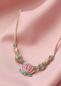 Lotus Pendant Necklace