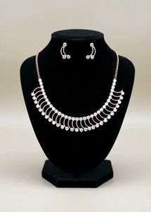 Elegant Necklace AD Diamond Set