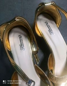 new shinny golden heels