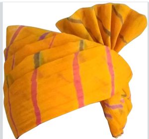 Pack of 1 Cotton Lehriya Barati Pagdi for Men&amp;Wo