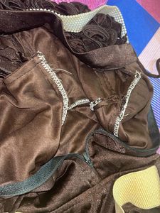 Elegant Brown Party Dress