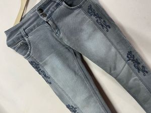 Embroidered Denim Jeans