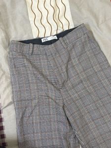 Plaid Wide Leg Pants
