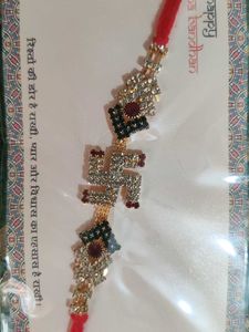 Diamond Swastik Rakhi Design