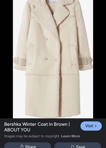 Viral Bershka Faux leather Shearling TrenchCoat