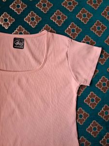 Peachy Pink Crop Top