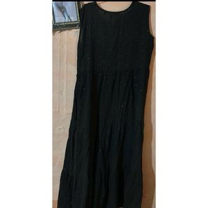 Elegant Dark black  Tiered Dress and pajami