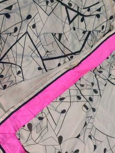 Abstract Print Saree
