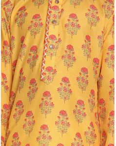 Yellow Floral Kurta Set