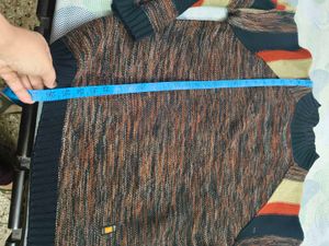 Striped Knit Unisex Sweater in xl size