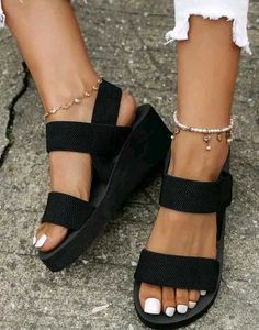 Black Platform Sandals