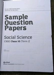 Class 10 Social Science Sample Question Book