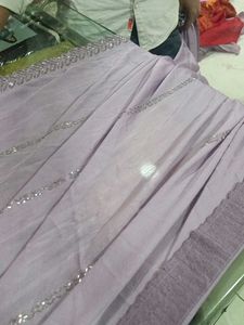 Lilac Embellished Sari (Minor Issue)