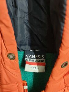 Kids' Orange Puffer Jacket