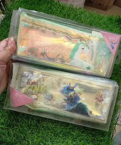 Pack Of 2 Cute Pencil Cases - 🦄& Anime Design