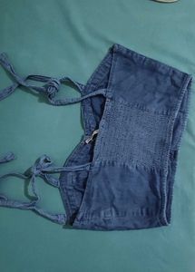 Denim Textured Tank Top