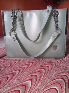 Light Blue Chain Handle Bag