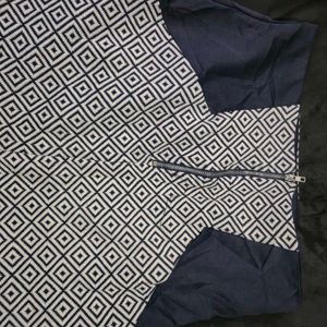 Patterned Mini Skirt|formal | woollen
