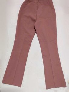 Mauve Flare Leg Trousers