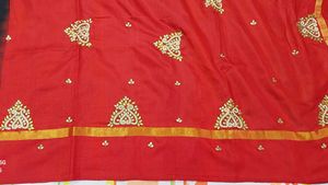 Elegant Red &amp; Black Saree