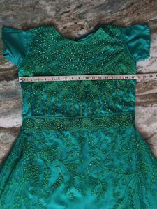 Long Sea Green Gown.