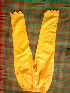 Yellow Kurta with Lace Detail