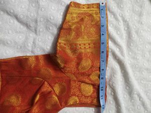 Grey And Red Banarasi Saree