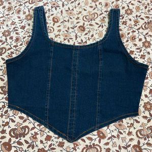 Denim Corset Top