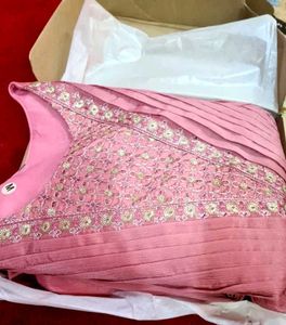 Elegant Pink Embellished Dress