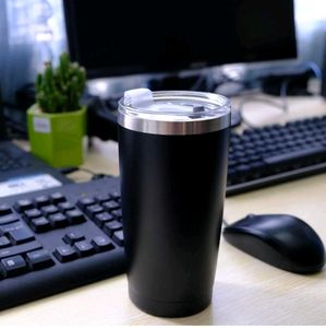 Black Tumbler and Lid With Thermal control.