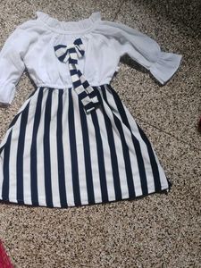 Cute Girls&#39; Striped Dress