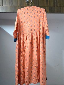 Dhuni Peach Kurta