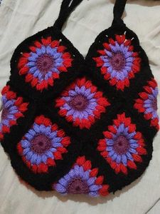 Crochet Floral Handbag