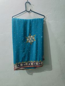 Saree With Small Size Blouse... Awesome Deal Just