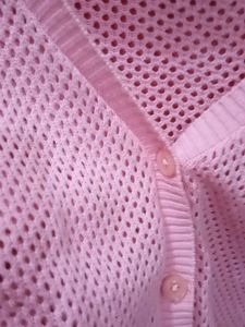 Pink Knit Cardigan