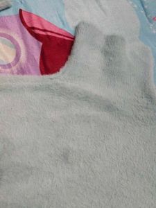 Blue Fuzzy Knit Sweater