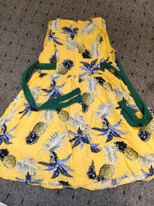 sleeveless frock tropical