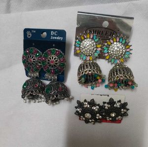 Combo Of Three Pair Earrings