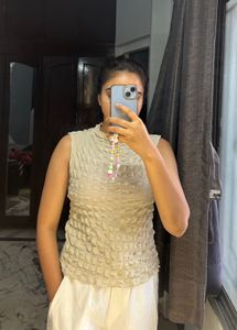 Textured Sleeveless Top