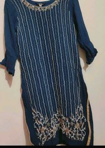 Sea🌊Blue Sharara Suit With Dupatta 34 Bust