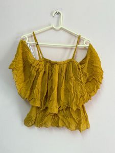 Ruffled Yellow Top