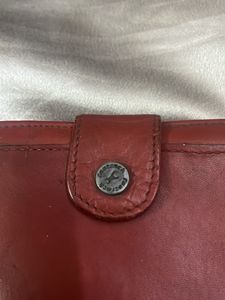 Bi-fold Button Leather Wallet