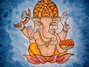 Blessings of Ganesha – Colorful Painting
